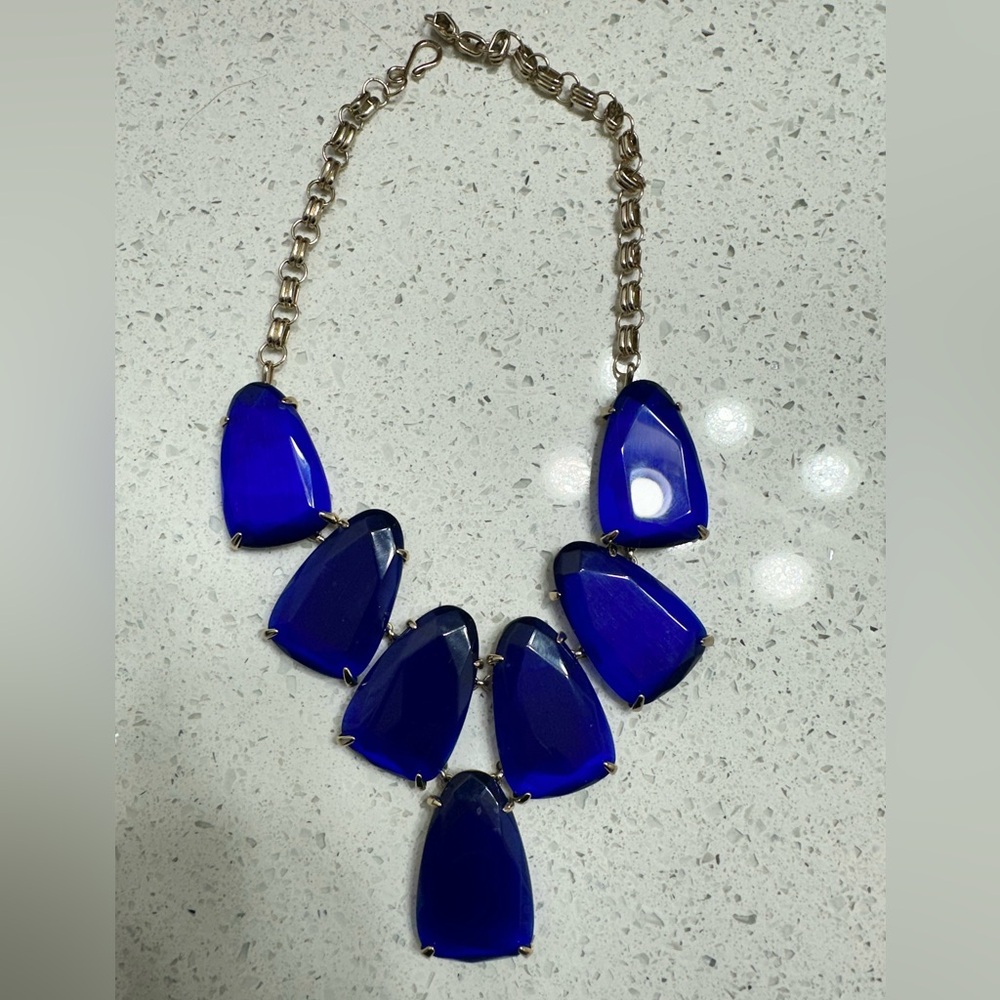 Kendra Scott Statement Necklace – Cobalt Blue Stones